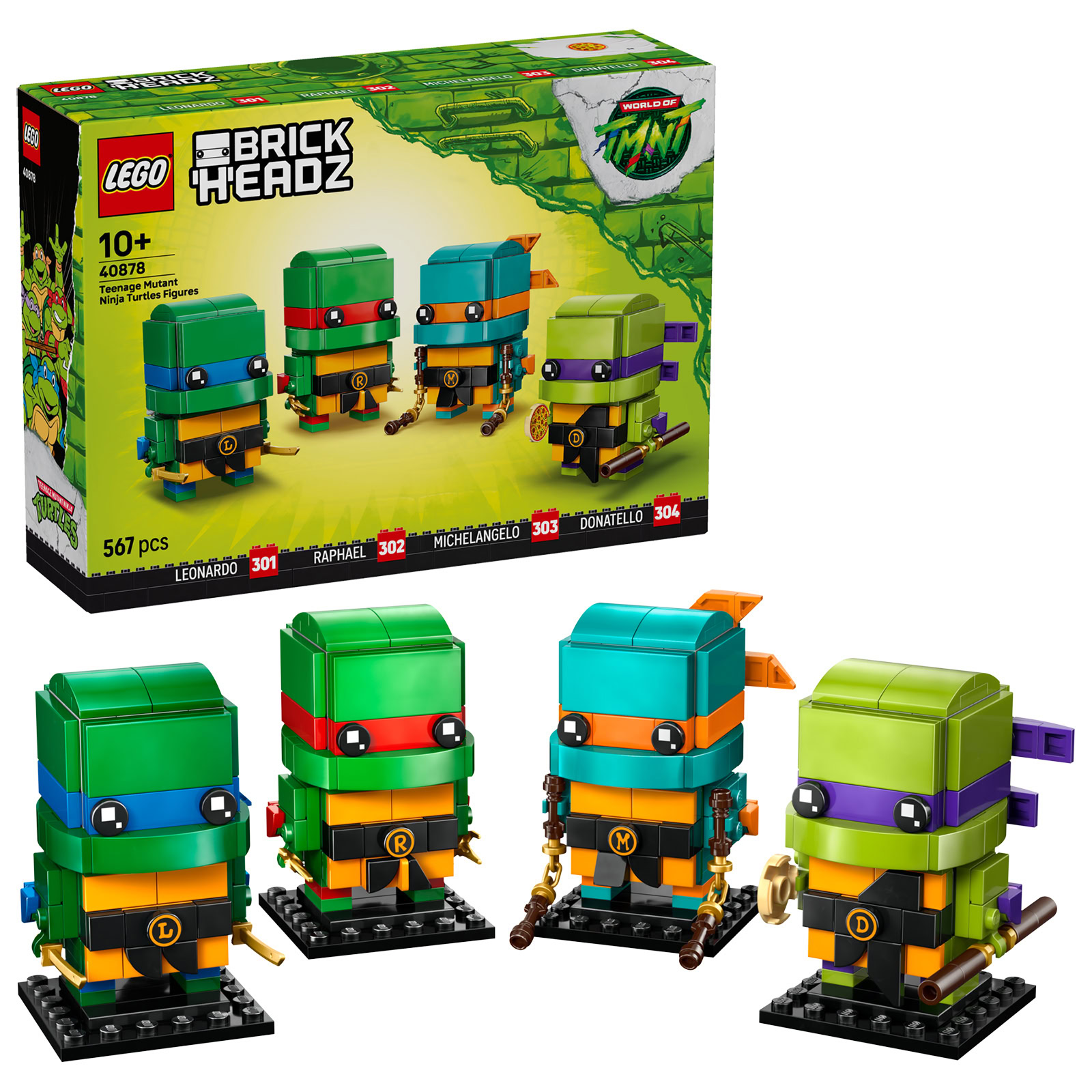 ▻ New LEGO BrickHeadz 2026 release: set 40878 Teenage Mutant